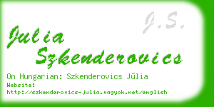 julia szkenderovics business card