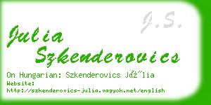 julia szkenderovics business card